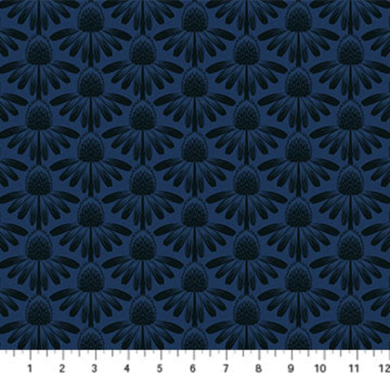 Fabric Northcott Anna Maria Night Coneflower Indelible by the Quarter Yard AMT1001-86L